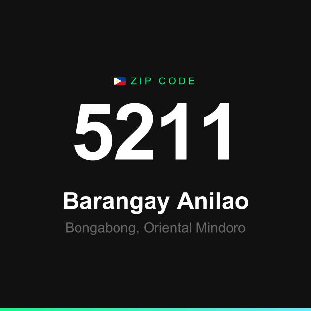 Shareable ZIP code 5211 card for Barangay Anilao