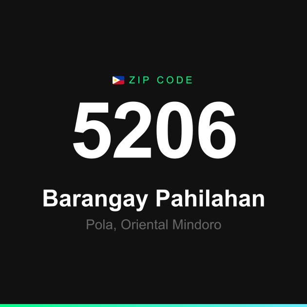 Shareable ZIP code 5206 card for Barangay Pahilahan