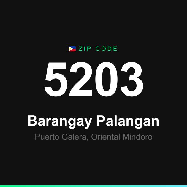 Shareable ZIP code 5203 card for Barangay Palangan