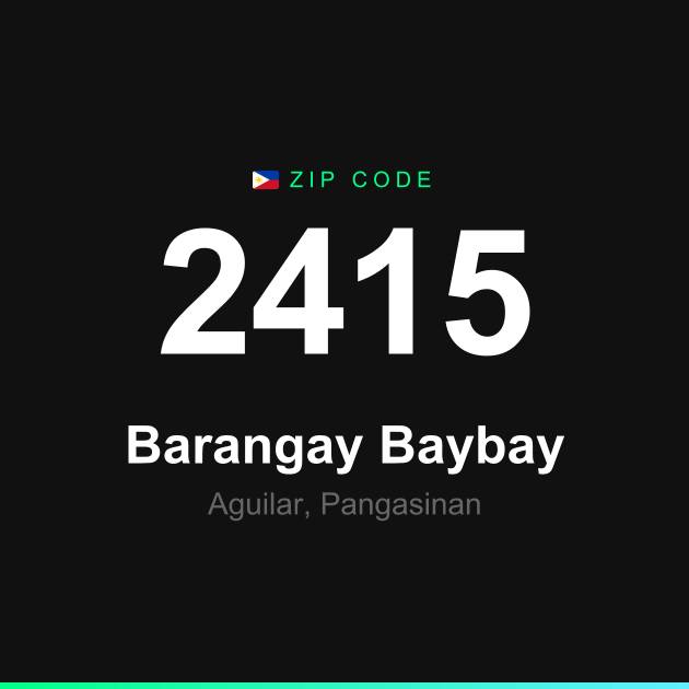 Shareable ZIP code 2415 card for Barangay Baybay