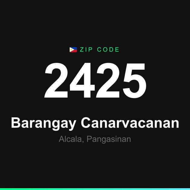Shareable ZIP code 2425 card for Barangay Canarvacanan