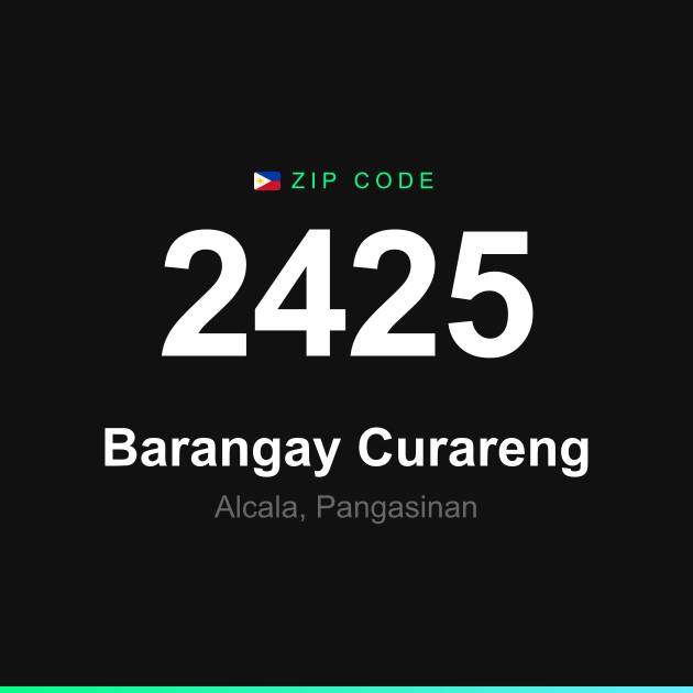 Shareable ZIP code 2425 card for Barangay Curareng