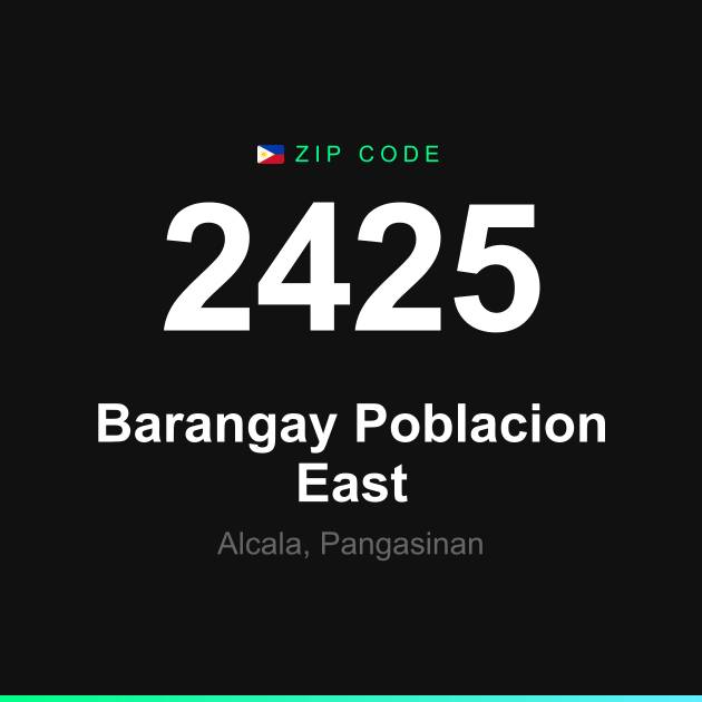Shareable ZIP code 2425 card for Barangay Poblacion East