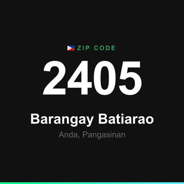 Shareable ZIP code 2405 card for Barangay Batiarao