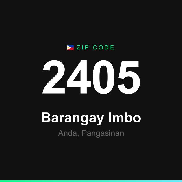 Shareable ZIP code 2405 card for Barangay Imbo
