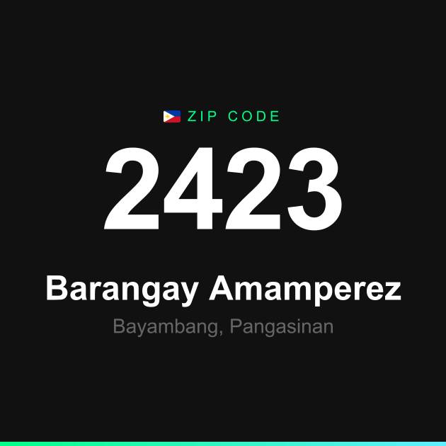 Shareable ZIP code 2423 card for Barangay Amamperez
