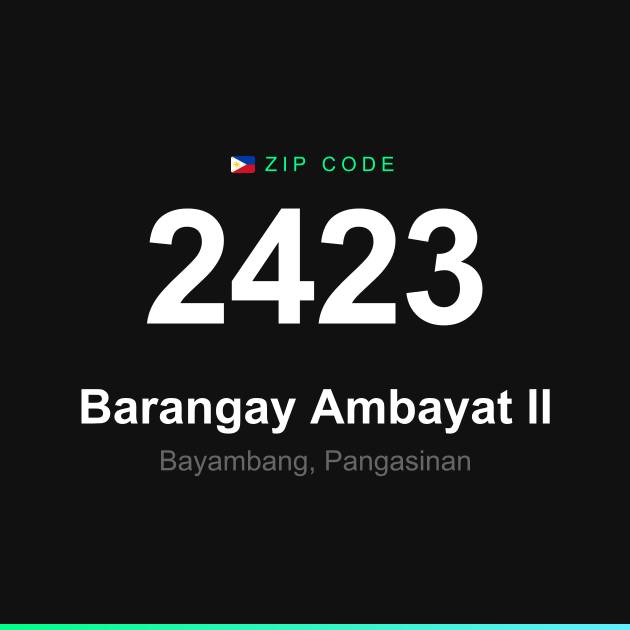 Shareable ZIP code 2423 card for Barangay Ambayat II