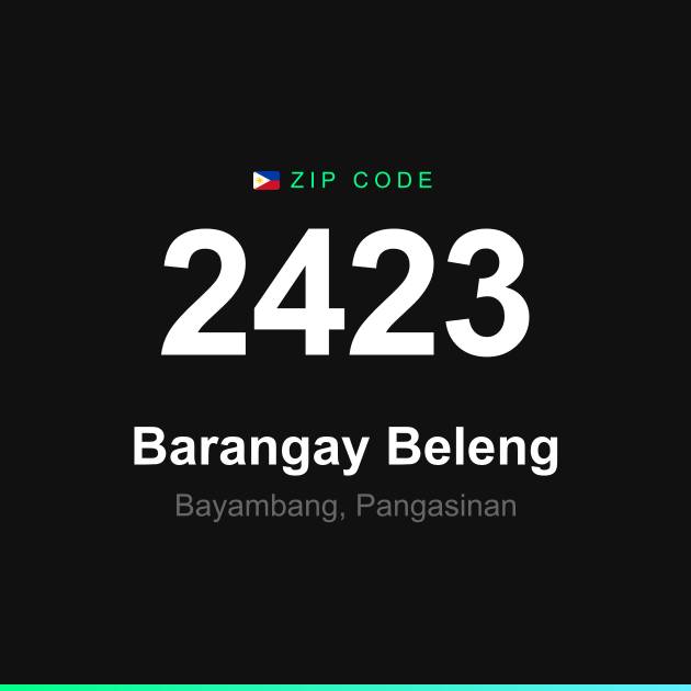 Shareable ZIP code 2423 card for Barangay Beleng