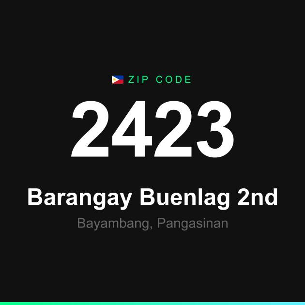 Shareable ZIP code 2423 card for Barangay Buenlag 2nd