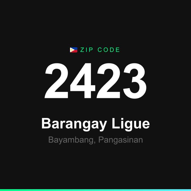 Shareable ZIP code 2423 card for Barangay Ligue
