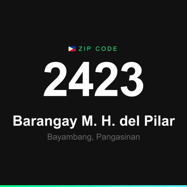 Shareable ZIP code 2423 card for Barangay M. H. del Pilar
