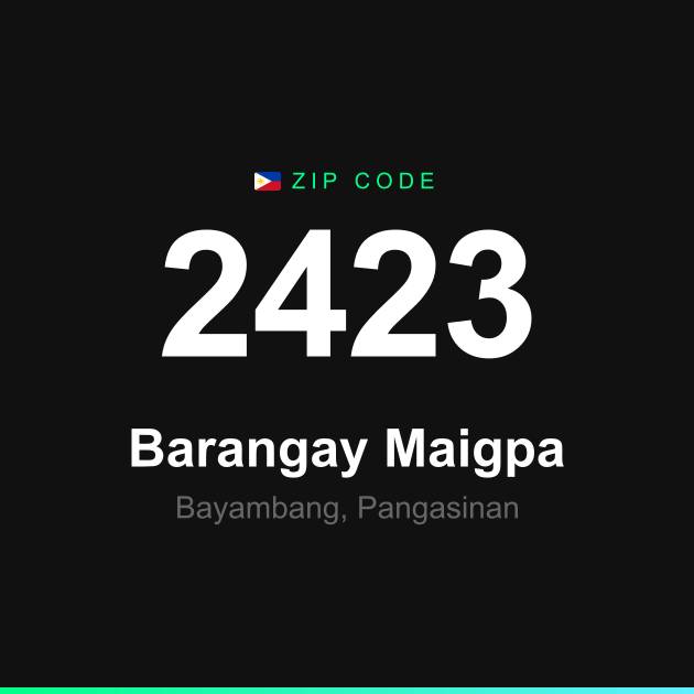 Shareable ZIP code 2423 card for Barangay Maigpa