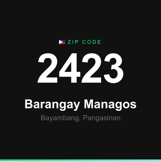 Shareable ZIP code 2423 card for Barangay Managos