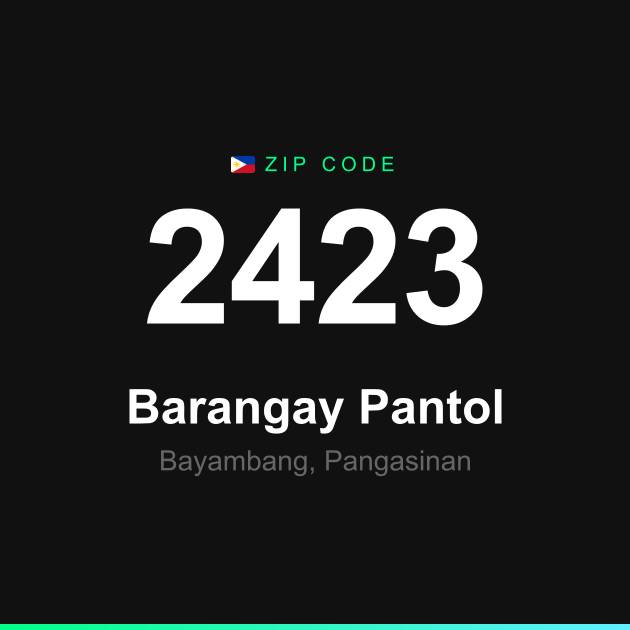Shareable ZIP code 2423 card for Barangay Pantol