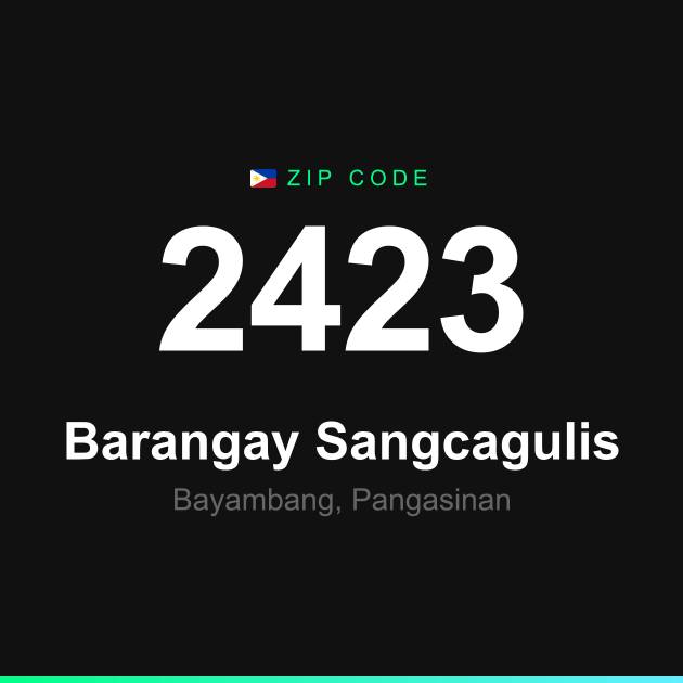 Shareable ZIP code 2423 card for Barangay Sangcagulis