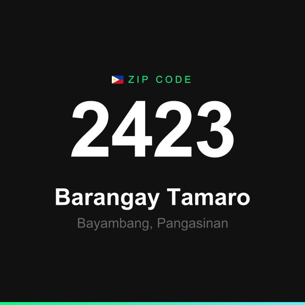 Shareable ZIP code 2423 card for Barangay Tamaro
