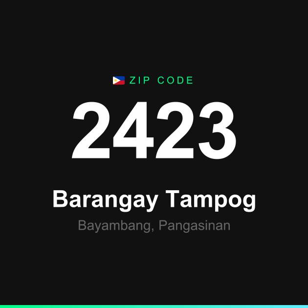 Shareable ZIP code 2423 card for Barangay Tampog