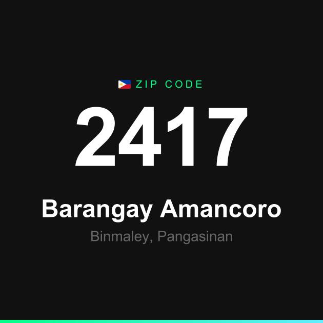 Shareable ZIP code 2417 card for Barangay Amancoro