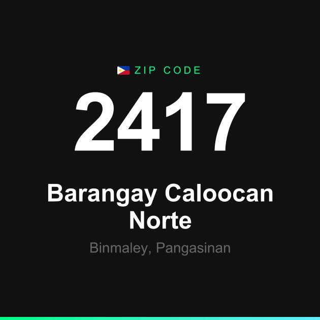 Shareable ZIP code 2417 card for Barangay Caloocan Norte