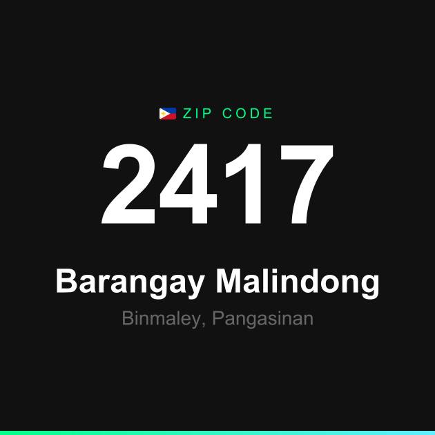 Shareable ZIP code 2417 card for Barangay Malindong