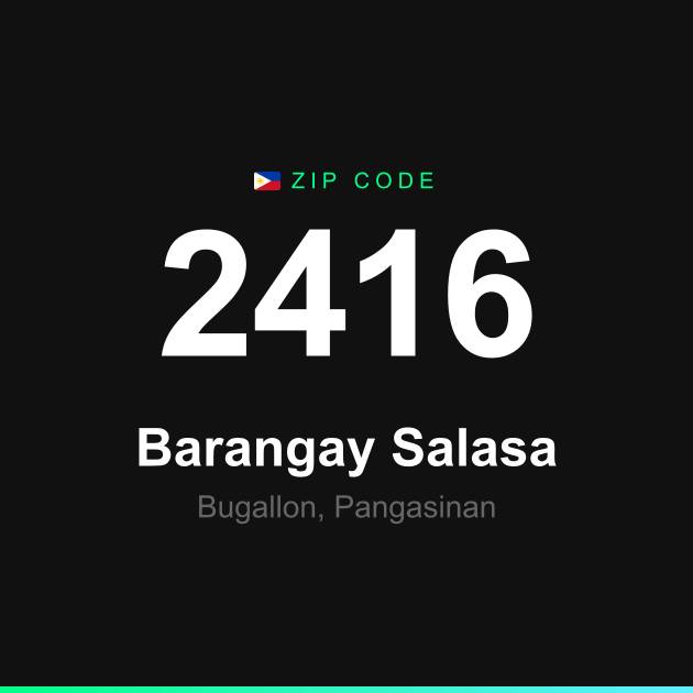 Shareable ZIP code 2416 card for Barangay Salasa