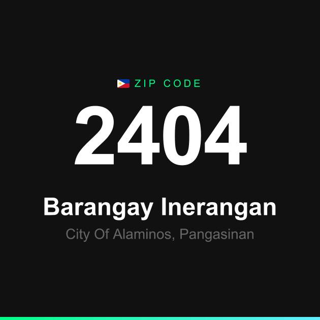 Shareable ZIP code 2404 card for Barangay Inerangan