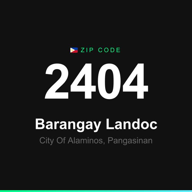 Shareable ZIP code 2404 card for Barangay Landoc