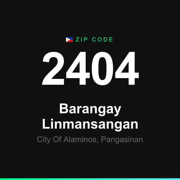 Shareable ZIP code 2404 card for Barangay Linmansangan