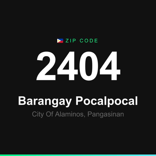 Shareable ZIP code 2404 card for Barangay Pocalpocal