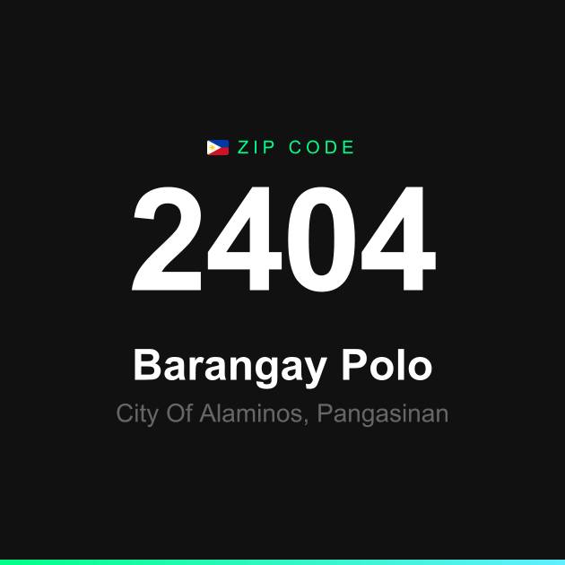 Shareable ZIP code 2404 card for Barangay Polo
