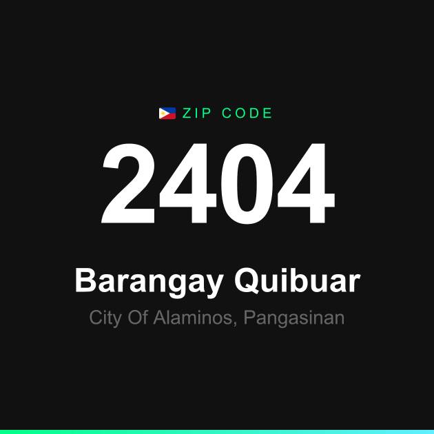 Shareable ZIP code 2404 card for Barangay Quibuar
