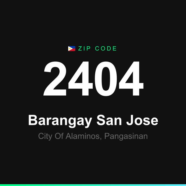 Shareable ZIP code 2404 card for Barangay San Jose