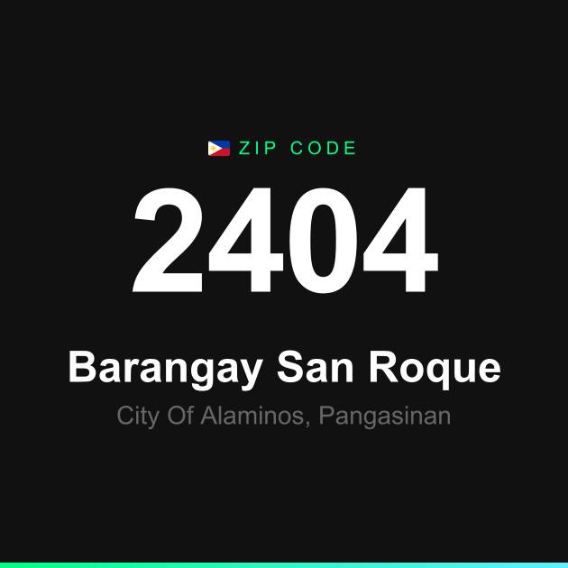 Shareable ZIP code 2404 card for Barangay San Roque