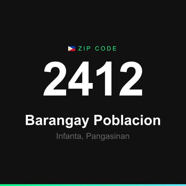Shareable ZIP code 2412 card for Barangay Poblacion