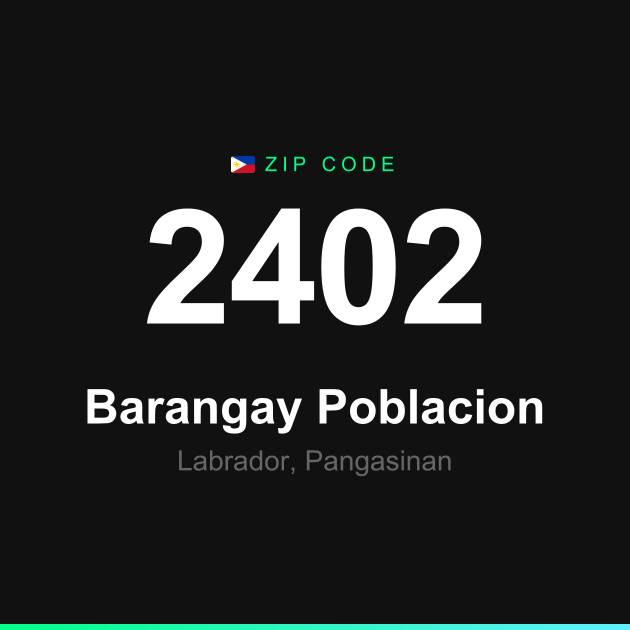Shareable ZIP code 2402 card for Barangay Poblacion