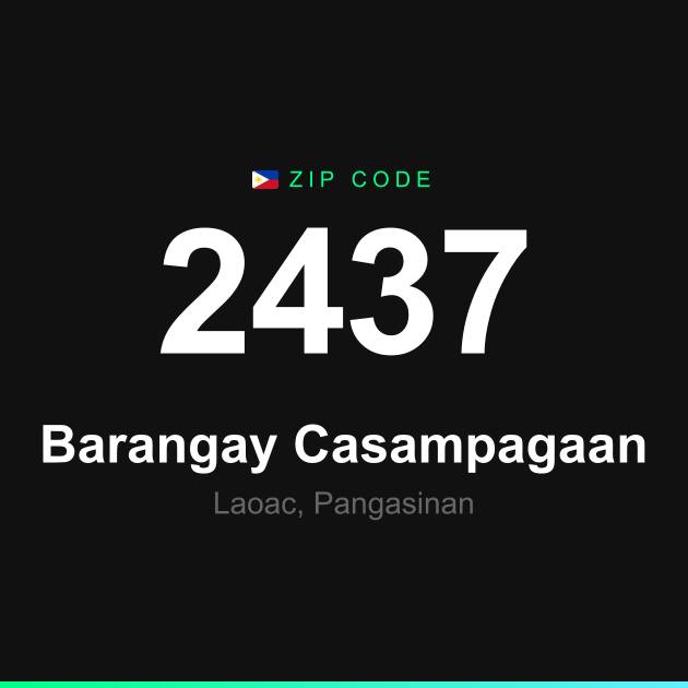 Shareable ZIP code 2437 card for Barangay Casampagaan