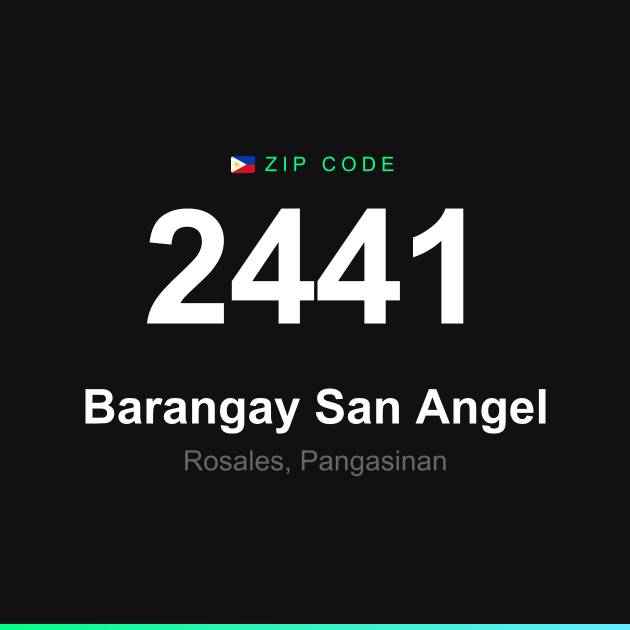 Shareable ZIP code 2441 card for Barangay San Angel