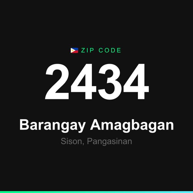 Shareable ZIP code 2434 card for Barangay Amagbagan