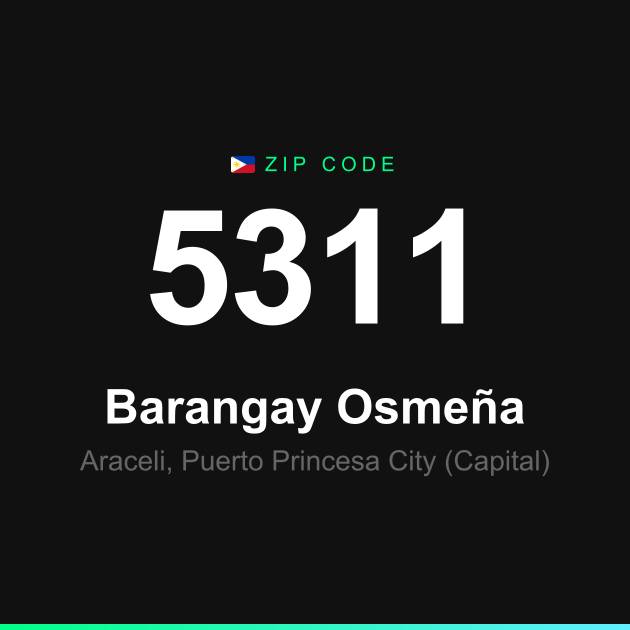 Shareable ZIP code 5311 card for Barangay Osmeña
