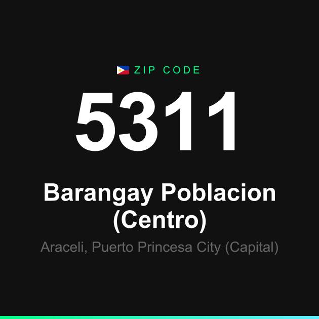 Shareable ZIP code 5311 card for Barangay Poblacion (Centro)