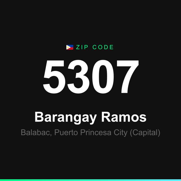 Shareable ZIP code 5307 card for Barangay Ramos