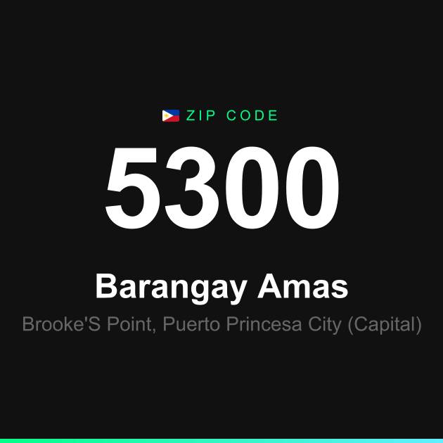 Shareable ZIP code 5300 card for Barangay Amas