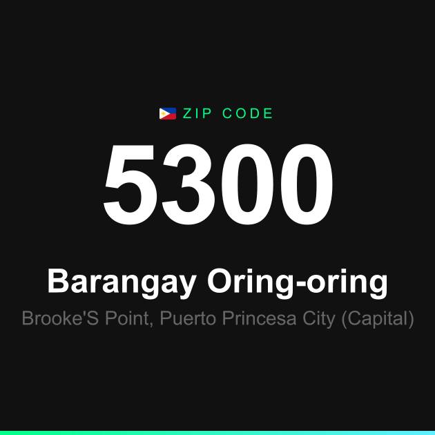 Shareable ZIP code 5300 card for Barangay Oring-oring