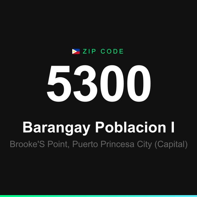 Shareable ZIP code 5300 card for Barangay Poblacion I