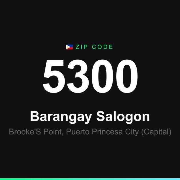 Shareable ZIP code 5300 card for Barangay Salogon