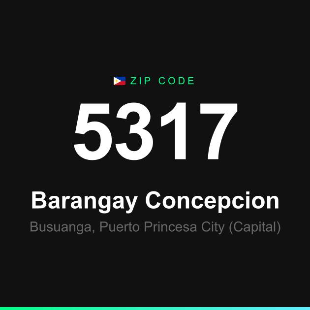 Shareable ZIP code 5317 card for Barangay Concepcion
