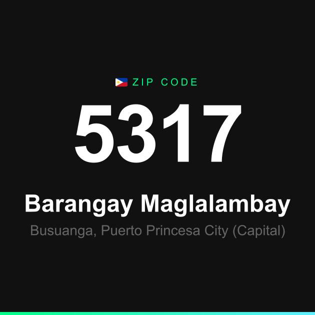Shareable ZIP code 5317 card for Barangay Maglalambay