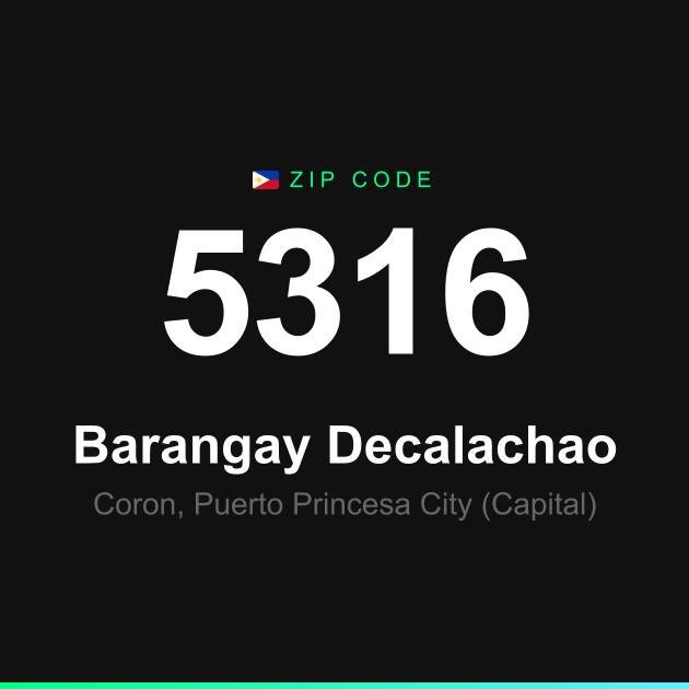 Shareable ZIP code 5316 card for Barangay Decalachao