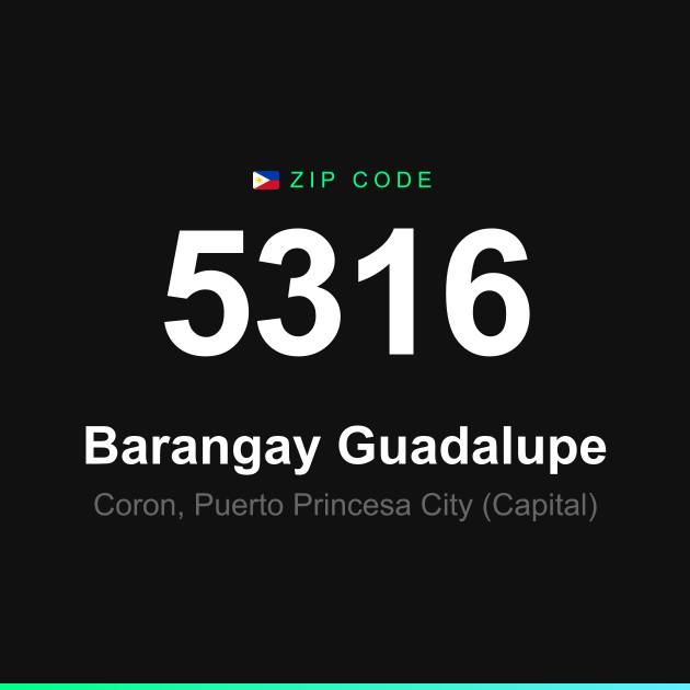 Shareable ZIP code 5316 card for Barangay Guadalupe