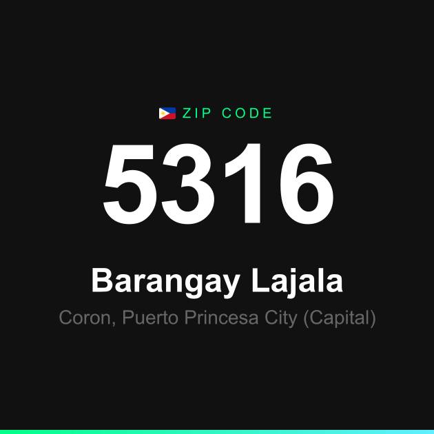 Shareable ZIP code 5316 card for Barangay Lajala